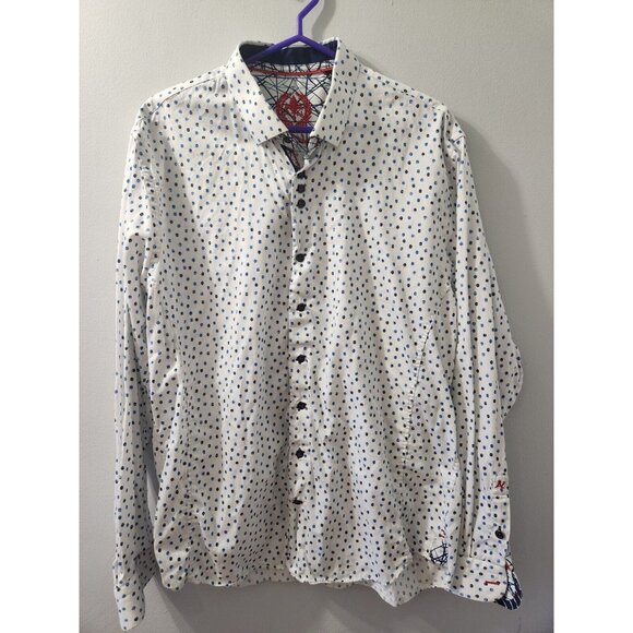 Au Noir White Long Sleeves Men Shirt Size 6 Pre-Owned - Picture 1 of 8